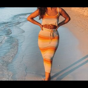 Two piece striped outfit